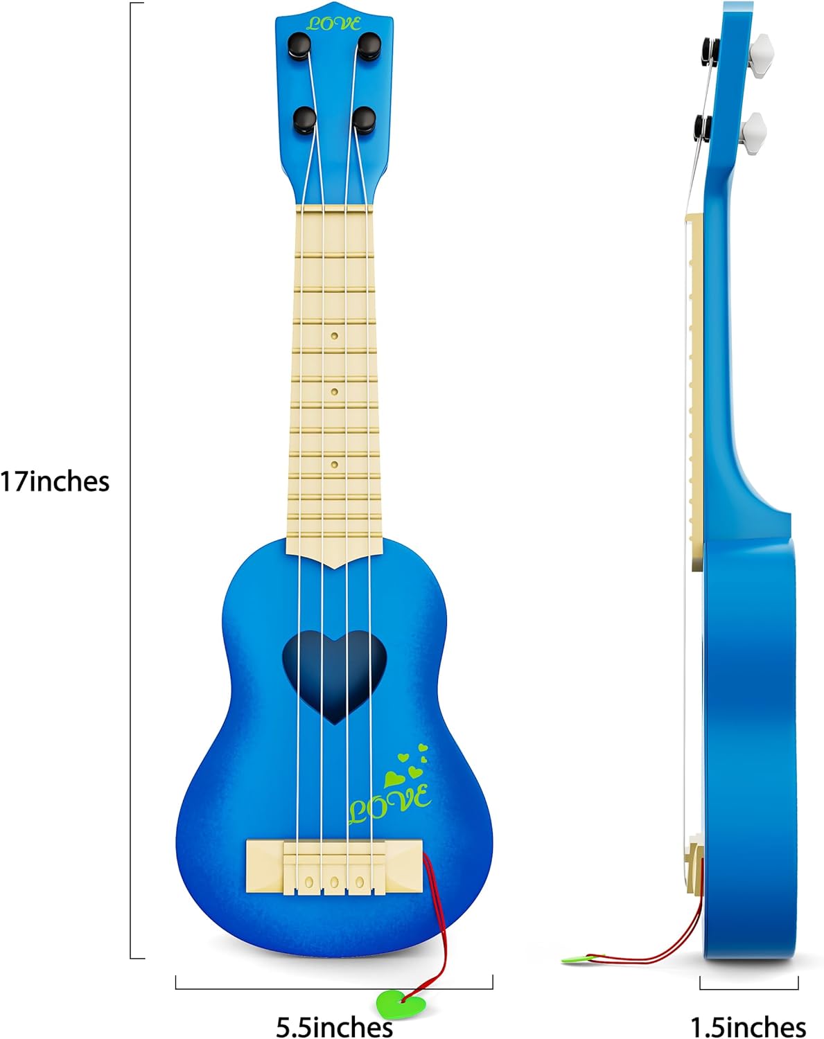 YEZI Kids Toy Classical Ukulele Guitar Musical Instrument, Blue